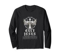 Gesù Croce Punk Gotico Y2K Nu Goth Faith Bibbia Verse Maglia a Manica