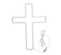 Gesù Cross Neon Signs, Decorazioni a Croce LED USB a Motore, Decorazioni per pareti di Gesù per la Sala Religiosa Church Christmas Cristian Regalo Cristiano