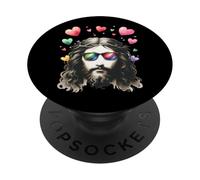 Gesù cuore cuore donna donne uomini adolescenti bambini cristiani PopSockets PopGrip Adesivo