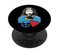 Gesù Cuore Cuore Peace Peace Simbolo Donna Donne Uomini Uomo PopSockets PopGrip Adesivo