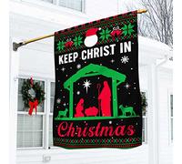 Gesù Custodisci Cristo Nel Natale Bandiera Da Giardino Durevole Bandiere All'Aperto Bandiere Pirati Decorazione Per Patio Interni Esterni M