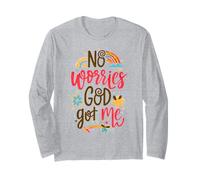 Gesù da Donna con Scritta No Worries God-Got Me Maglia a Manica