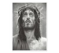 Gesù di Nazareth Poster di Henrik Moses 90 x 120 cm Nero e Bianco Quadri Decorazione per pareti