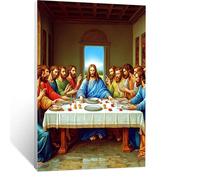 Gesù Diamond Painting Kit Completo, Diamond Painting L'Ultima Cena Quadri con Perline Hobby Creativi Adulti, DIY 5D Diamantini Crystal Art Pittura Diamante Kits per Decorazioni Casa 35 x 50 CM LSJ1422