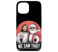Gesù divertente e Babbo Natale che abbiamo visto quel Natale Custodia per iPhone 15
