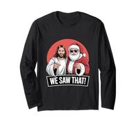 Gesù divertente e Babbo Natale che abbiamo visto quel Natale Maglia a Manica