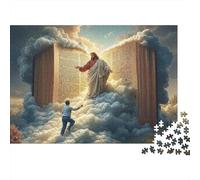 Gesù e il Libro Santo Puzzles 1000 Pezzi In Stampa Ad Alta Definizione,Un Premium Jigsaw Puzzle Per Enigma Di Allenamento Alla Concentrazione,Ideale Per Tempo Libero,Regalo D'Anniversario Puzzle 52x