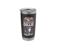 Gesù e il mio Border Collie Bicchiere termico in acciaio inox doppia parete