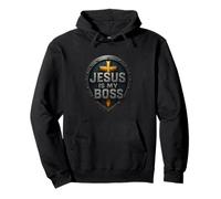 Gesù è Il Mio Capo Christian Shield Superhero Felpa con Cappuccio