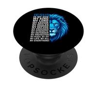 Gesù è il mio dio mio re il mio tutto Leone cristiano PopSockets PopGrip Adesivo