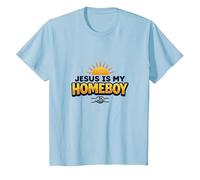 Gesù è Il Mio Homeboy Inspirational Christian Graphic, Gesù Maglietta, Bambini, Celeste, 2 Anni