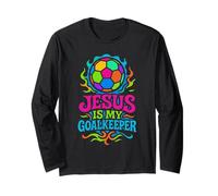 Gesù è Il Mio Portiere colorato Fede Cristiana Maglia a Manica