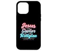 Gesù è il mio salvatore Fede cristiana Bibbia Versetto Dichiarazione Custodia per iPhone 12 Pro Max