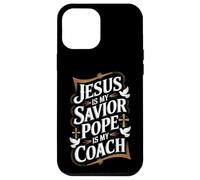 Gesù è il mio salvatore Papa è la mia fede religiosa allenatore Custodia per iPhone 12 Pro Max