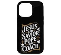Gesù è il mio salvatore Papa è la mia fede religiosa allenatore Custodia per iPhone 13 Pro