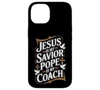 Gesù è il mio salvatore Papa è la mia fede religiosa allenatore Custodia per iPhone 14