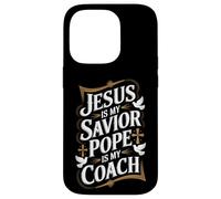 Gesù è il mio salvatore Papa è la mia fede religiosa allenatore Custodia per iPhone 14 Pro