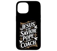 Gesù è il mio salvatore Papa è la mia fede religiosa allenatore Custodia per iPhone 15