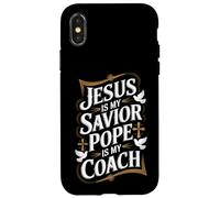 Gesù è il mio salvatore Papa è la mia fede religiosa allenatore Custodia per iPhone X/XS