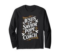 Gesù è il mio salvatore Papa è la mia fede religiosa allenatore Maglia a Manica