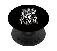 Gesù è il mio salvatore Papa è la mia fede religiosa allenatore PopSockets PopGrip Adesivo