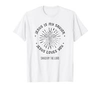 Gesù è Il Mio Salvatore - Salvato dal Signore (Croce Grafica) Maglietta