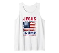 Gesù è Il Mio Salvatore Trump è Il Mio Presidente Cristiano Patriottico Canotta