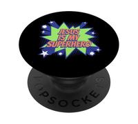 Gesù è il mio segno di supereroe per gli amanti di Gesù PopSockets PopGrip Adesivo