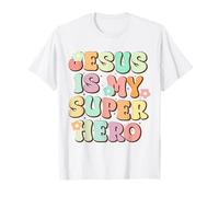 Gesù è il mio supereroe cristiano religioso Maglietta