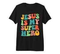 Gesù è Il Mio Supereroe Cristiano Religioso Maglietta Premium