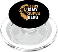 Gesù è il mio supereroe cristiano religioso PopSockets PopGrip per MagSafe