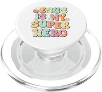 Gesù è il mio supereroe cristiano religioso PopSockets PopGrip per MagSafe