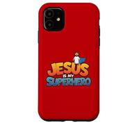 Gesù è il mio supereroe cristiano uomini ragazzo dio figlio buon bambino Custodia per iPhone 11