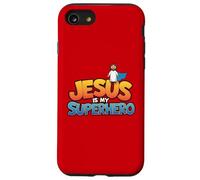 Gesù è il mio supereroe cristiano uomini ragazzo dio figlio buon bambino Custodia per iPhone SE (2020) / 7/8