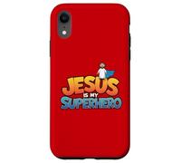 Gesù è il mio supereroe cristiano uomini ragazzo dio figlio buon bambino Custodia per iPhone XR