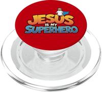 Gesù è il mio supereroe cristiano uomini ragazzo dio figlio buon bambino PopSockets PopGrip per MagSafe