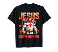 Gesù è il mio supereroe Divertente cristiano religioso Maglietta