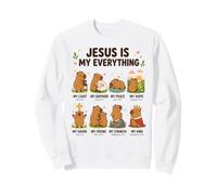 Gesù È Il Mio Tutto Fede Cristiana di Capibara Felpa