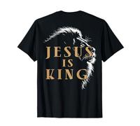 Gesù è Il re Leone di Giuda Fede Cristiana (sul Retro) Maglietta