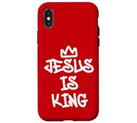 Gesù è il re stile graffiti cristiano Streetwear Art Custodia per iPhone X/XS
