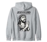 Gesù è Il Signore - Volto di Cristo con Corona di Spine Felpa con Cappuccio