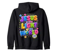 Gesù è la Luce del Mondo Giovanni 8:12 Bibbia Cristiana Felpa con Cappuccio