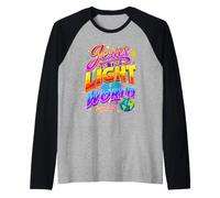 Gesù è la Luce del Mondo - Vacation Bible School Maglia con Maniche Raglan