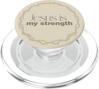 Gesù è la mia forza Corona di spine cristiane PopSockets PopGrip per MagSafe