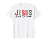 Gesù è la mia Linea di Vita Cristiani Uomini e Donne cristiani cristiani Maglietta