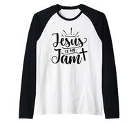 Gesù è la mia marmellata - Versetto biblico ispiratore Fede Cristiana Maglia con Maniche Raglan
