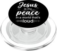 Gesù è la mia pace Fede cristiana PopSockets PopGrip per MagSafe