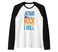 Gesù è la mia Roccia ed è così Che Mi muovo cristianamente Maglia con Maniche Raglan