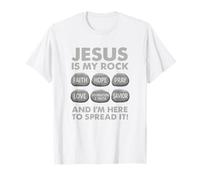 Gesù È La Mia Roccia Maglietta Cristiana Bibbia Maglietta