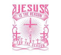 Gesù è la ragione Adesivi incisi 40x50.2cm Abbellimento murale Rosa